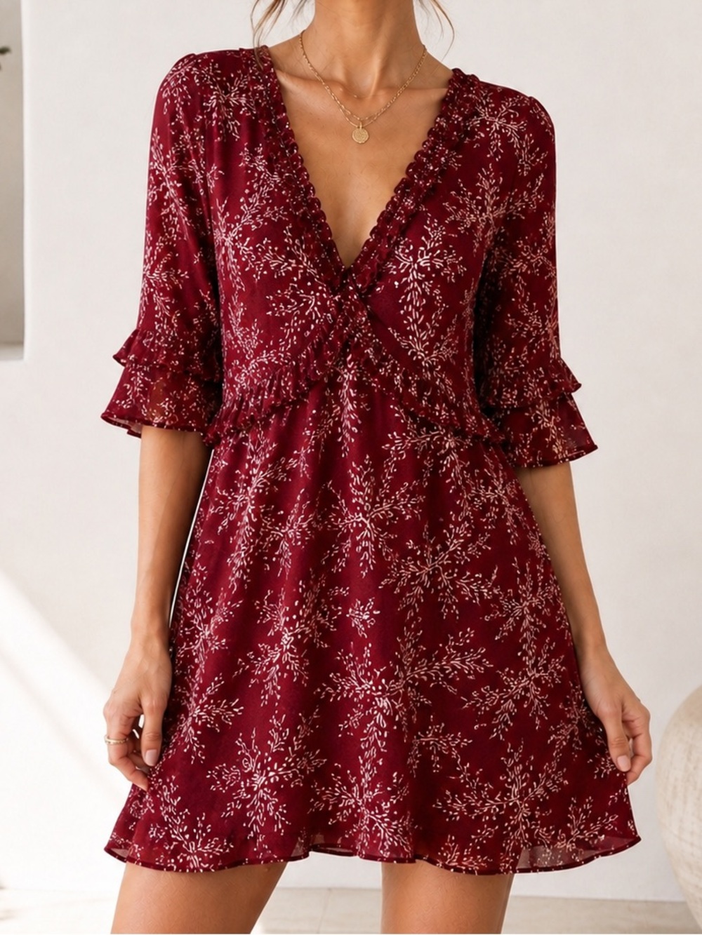 Parisian UK Burgundy Dress US Size 8
